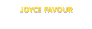 Der Vorname Joyce Favour